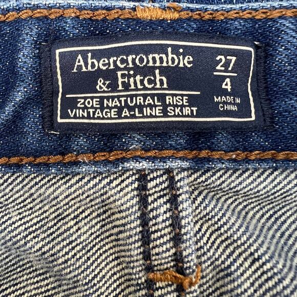 Abercrombie & Fitch Zoe Natural Rise Vintage A-Line Skirt Size 4/27 Normcore - Picture 5 of 11
